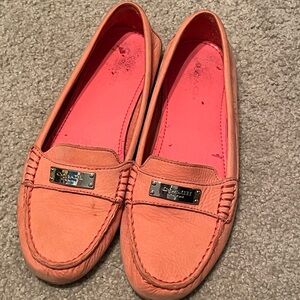Coach Fredrica Coral Suede Slip On Driving Loafers